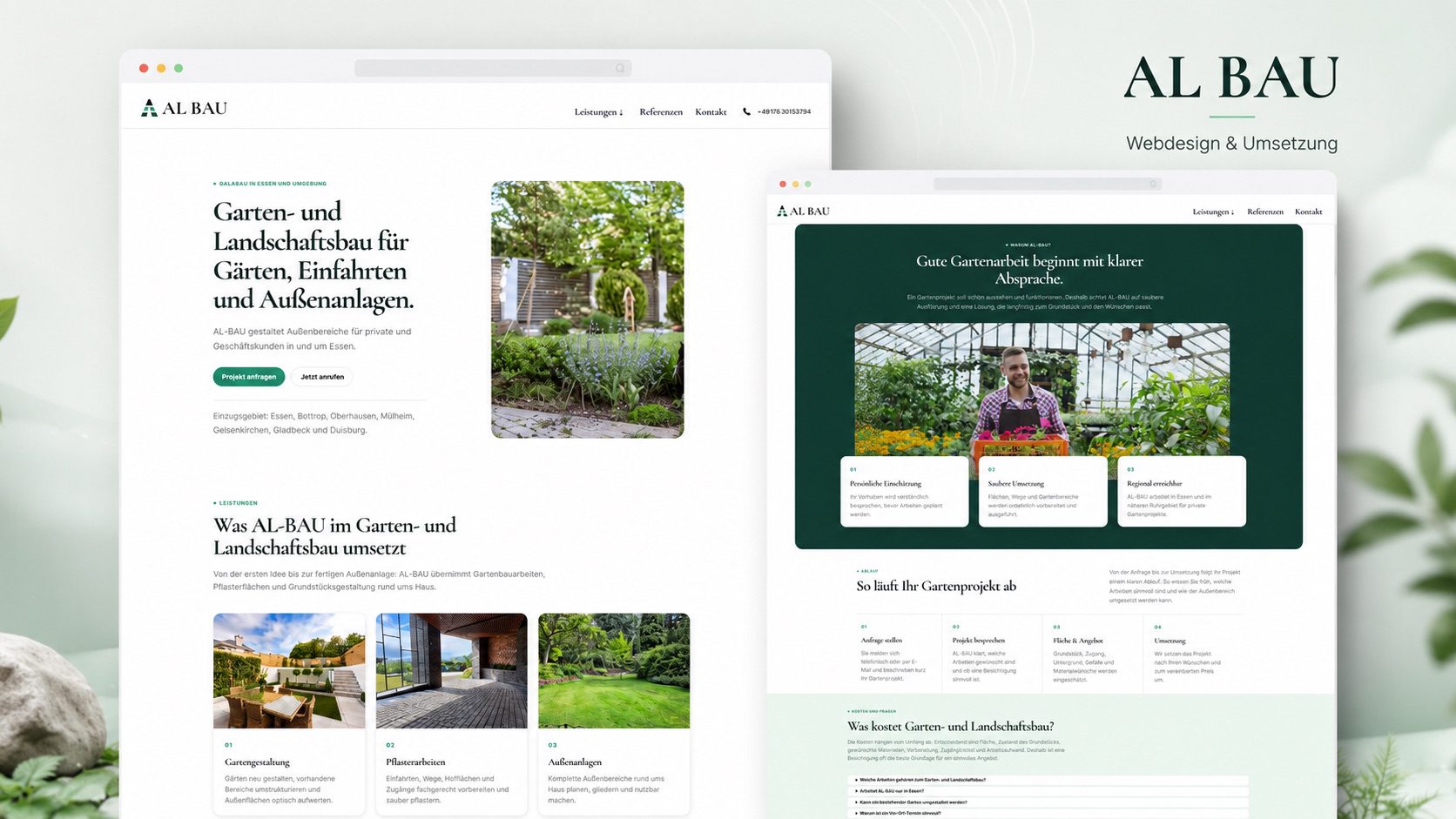 Webdesign-Referenz von Eberle Consulting für ein Unternehmen aus dem Handwerksumfeld