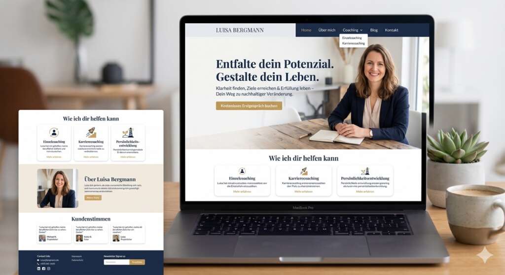 Webdesign Konzept Coaching