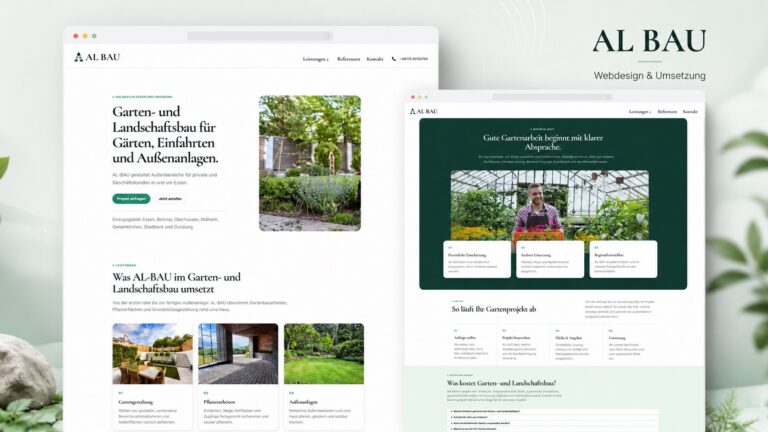 Webdesign Referenz AL Bau von Eberle Consulting