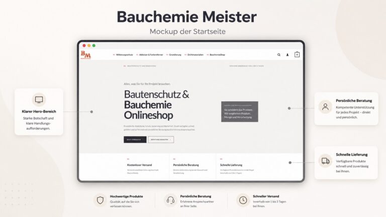 Bauchemieshop Redeisgn danach
