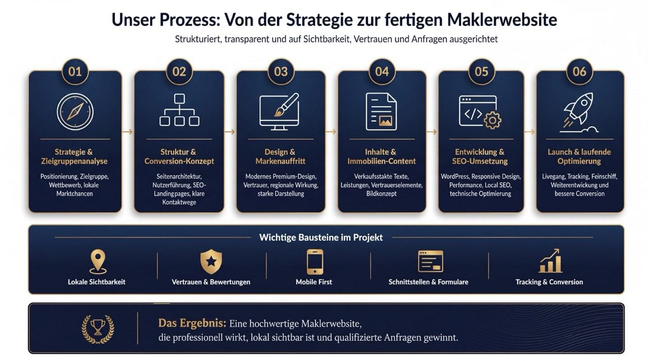 Prozess zur Erstellung von Maklerwebseiten
