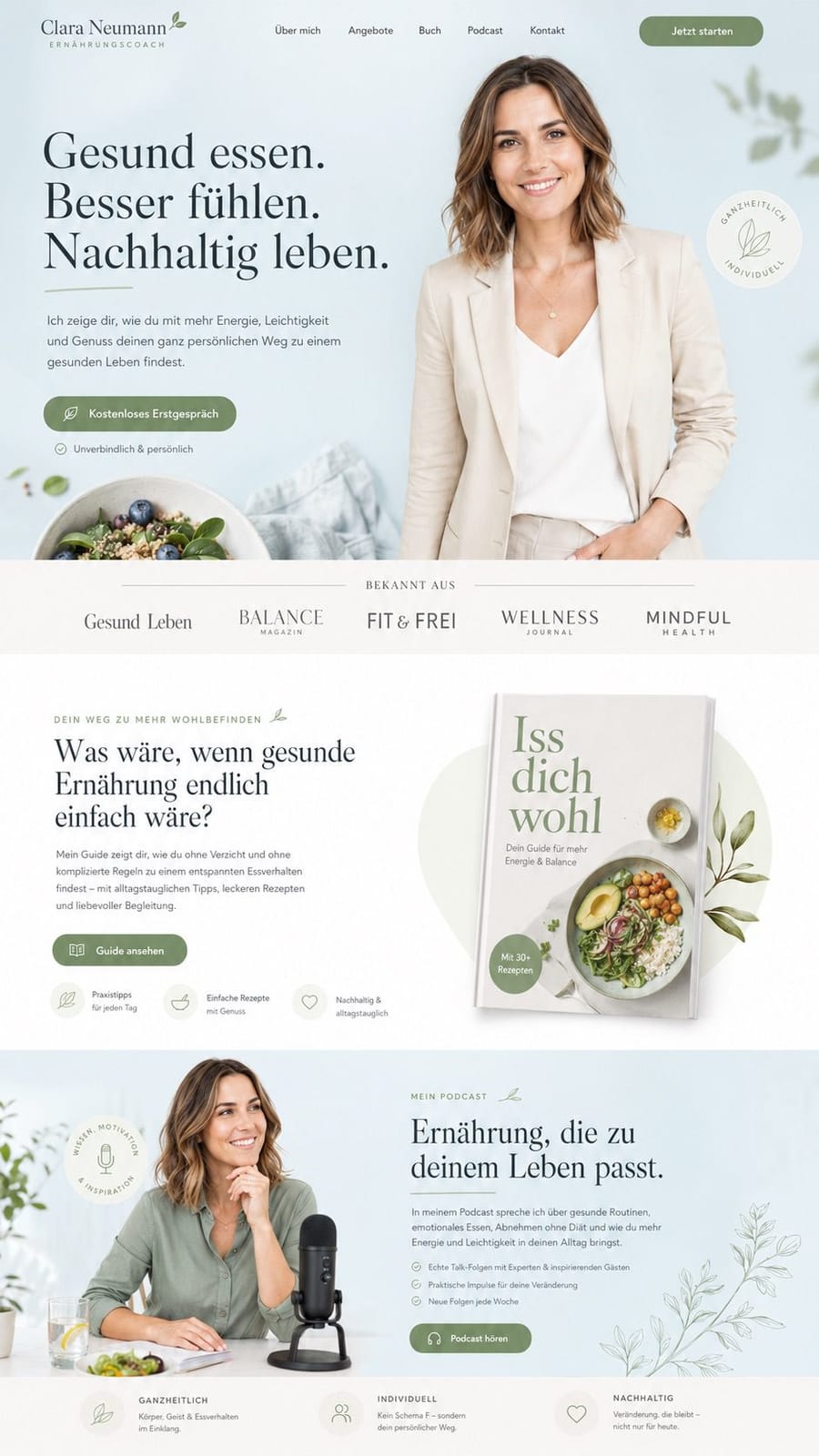 Webdesign Beraterin Ernährungscoach