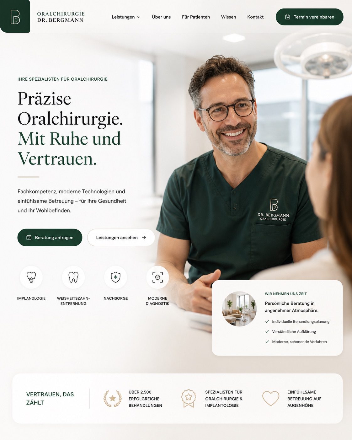 Webdesign Oralchirurgie