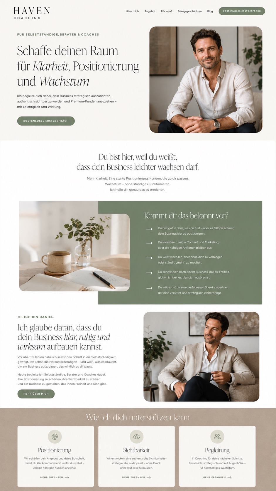 Webseite erstellen lassen Designbeispiel